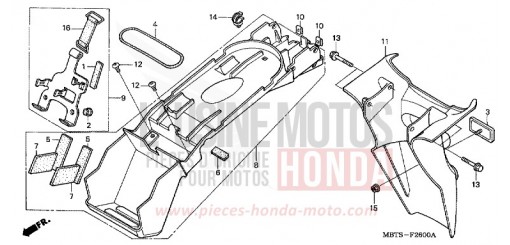 REAR FENDER XL1000VA4 de 2004